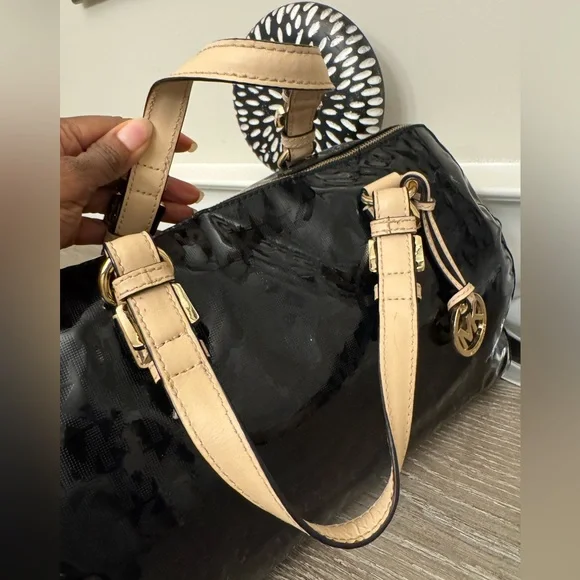 Michael Kors Grayson large pattern leather satchel - Picture 13 of 14